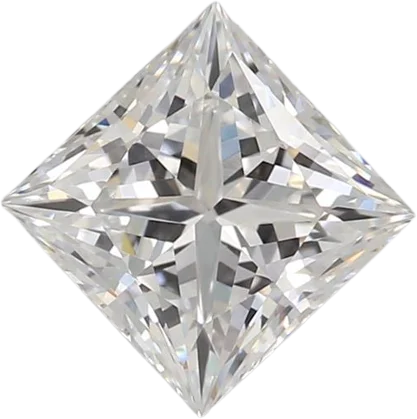 0.89 Carat D VVS2 Princess Lab Diamond