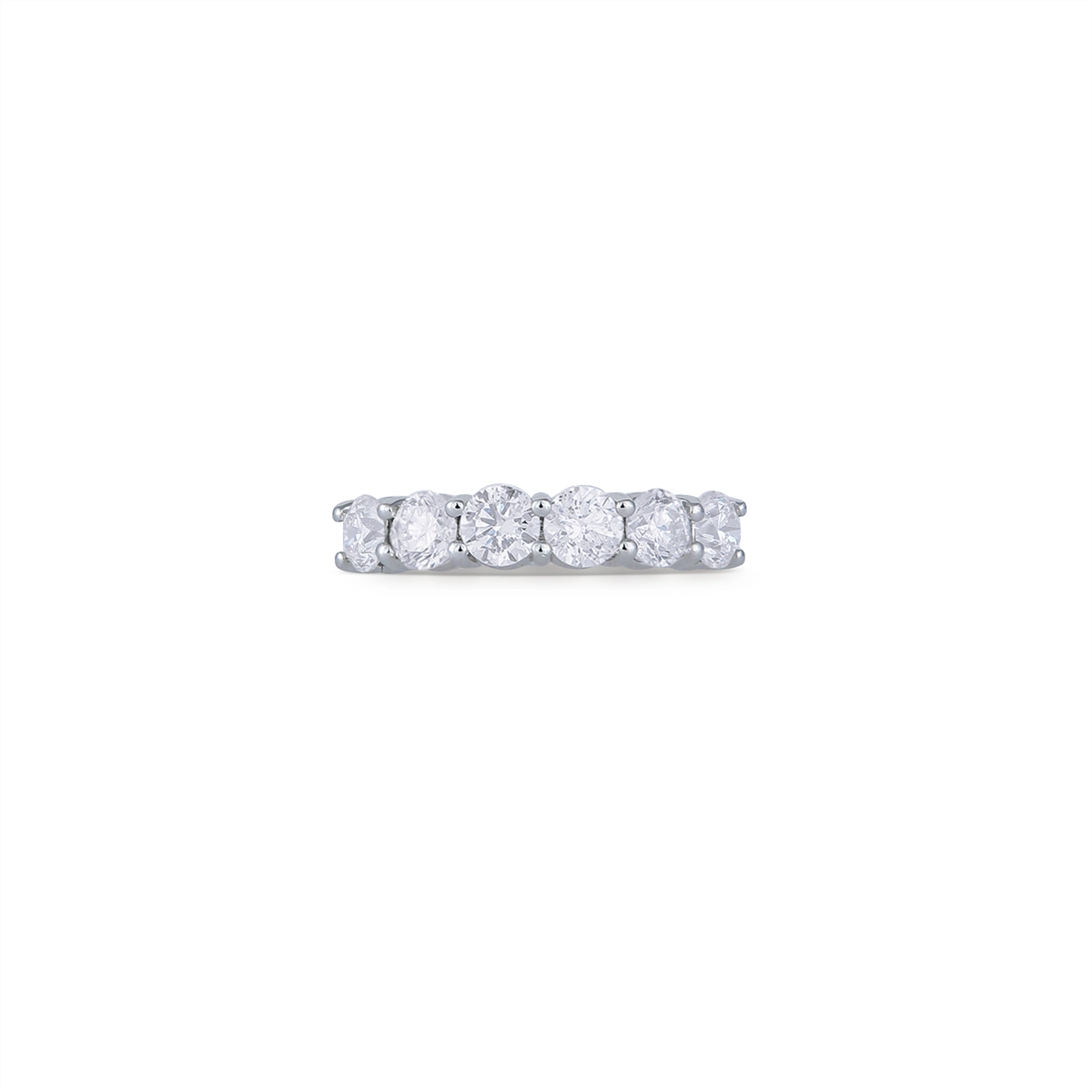 14K White Gold Diamond Band