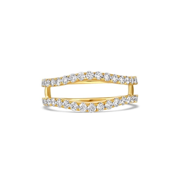 14K Yellow Gold Diamond Ring Guard