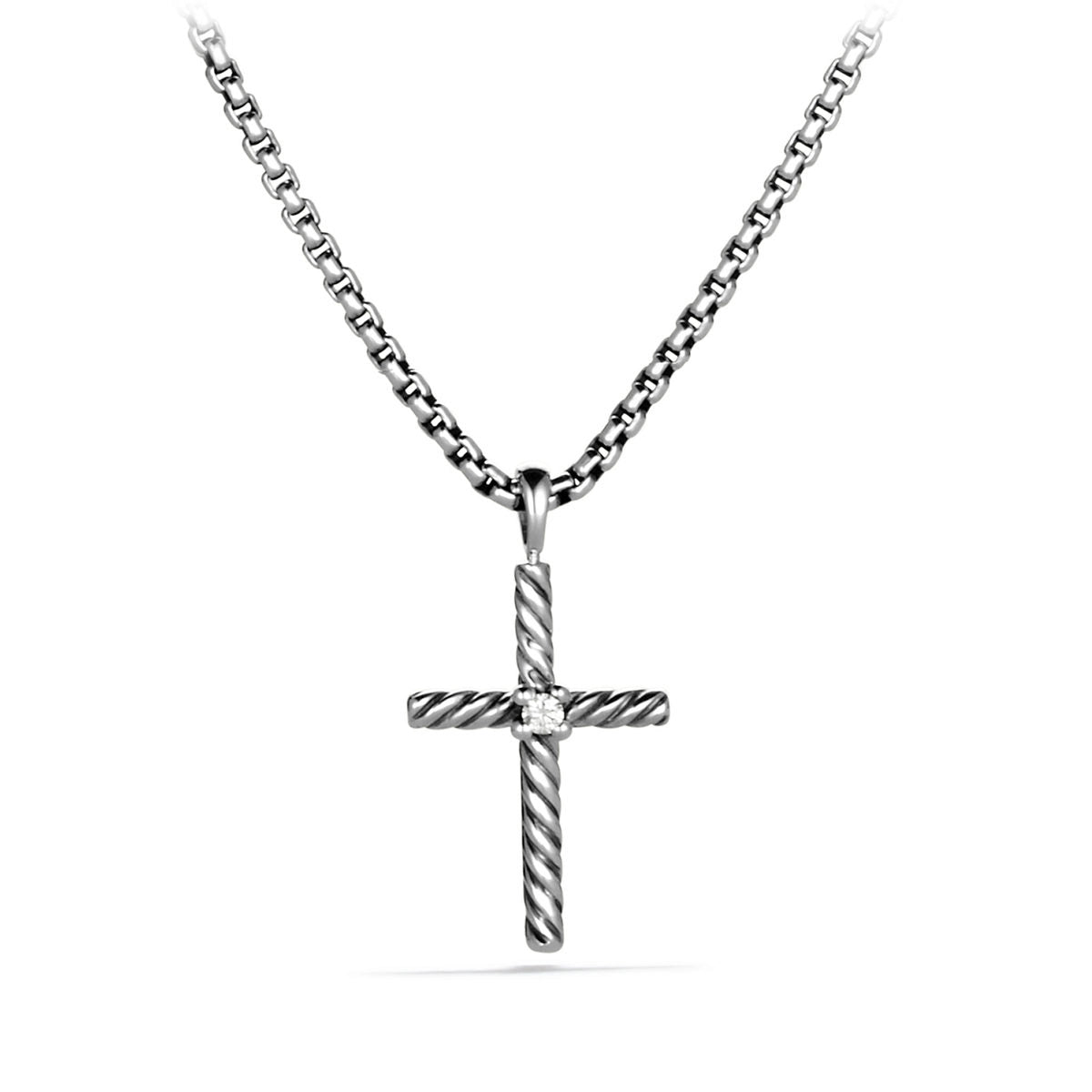 David Yurman Diamond Cross Necklace