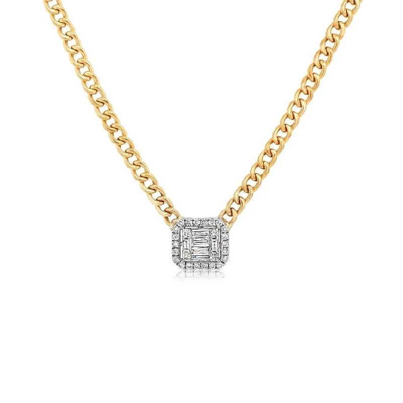 Cuban Chain Diamond Illusion Necklace