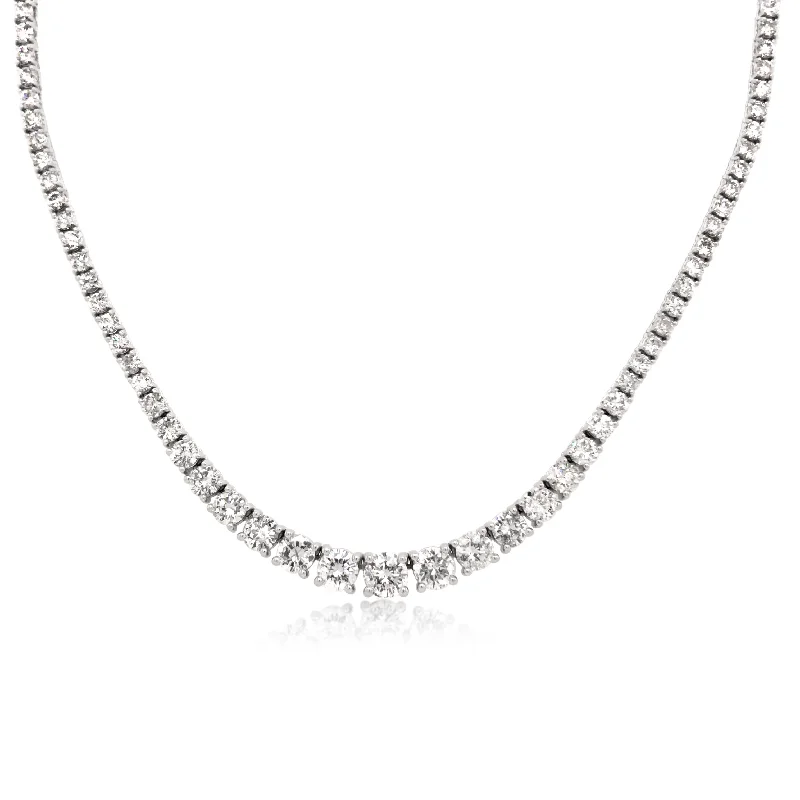 Graduated Diamond Tennis Necklace