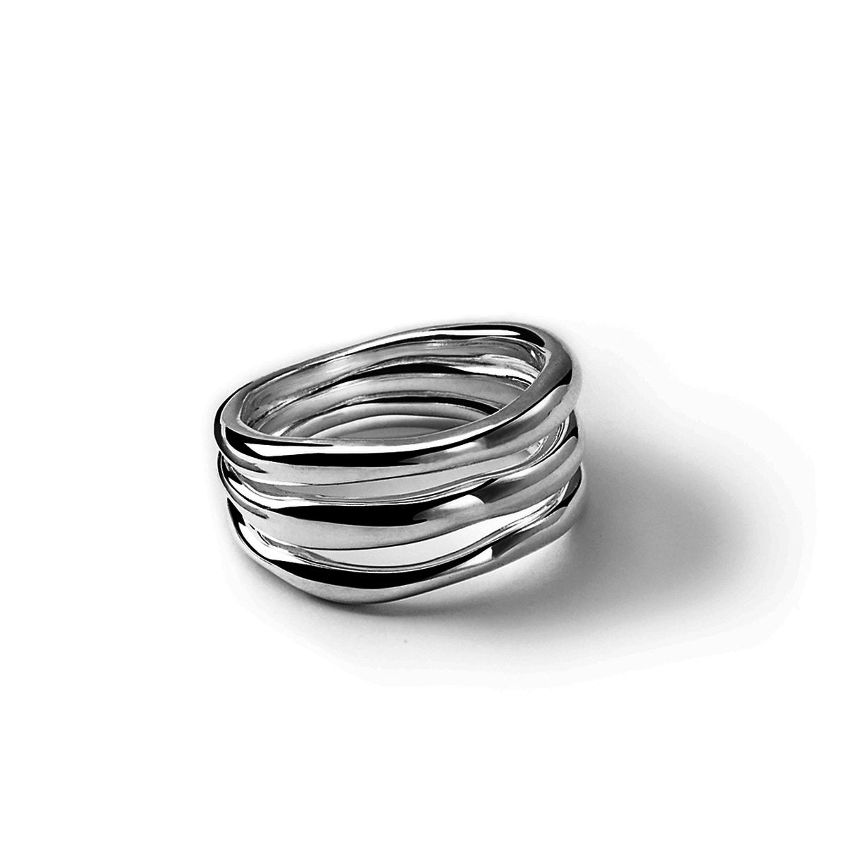 Ippolita Sterling Silver Classico Triple-Band Squiggle Ring