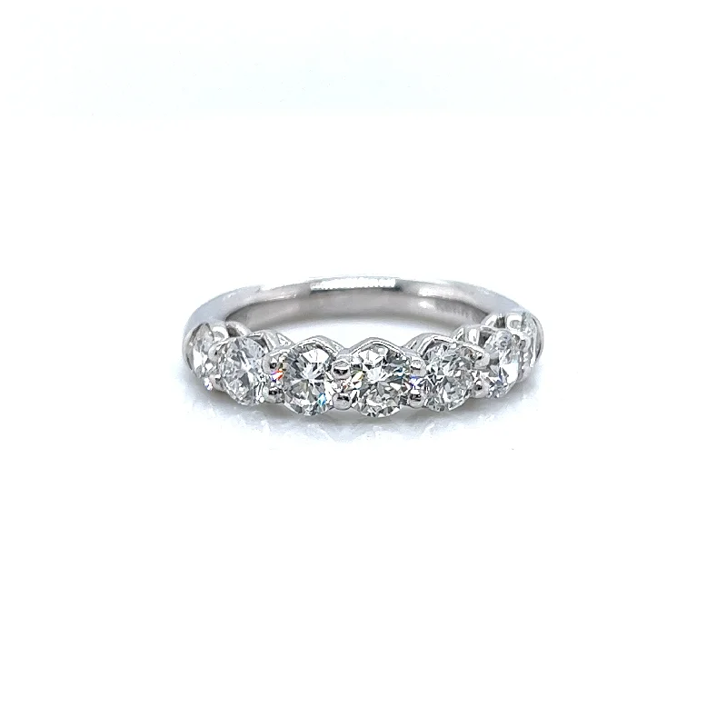 JB Star Round Diamonds Half Anniversary Fashion Ring in 950 White Platinum (2.00ctw)