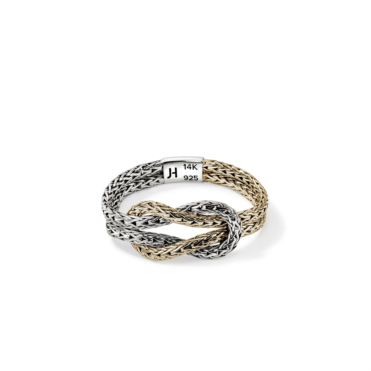 John Hardy Silver and Gold Love Knot Ring