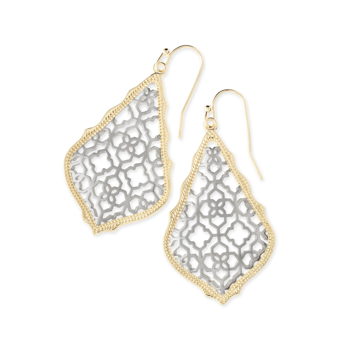 Kendra Scott Addie Earring in Gold and Silver Filigree Mix