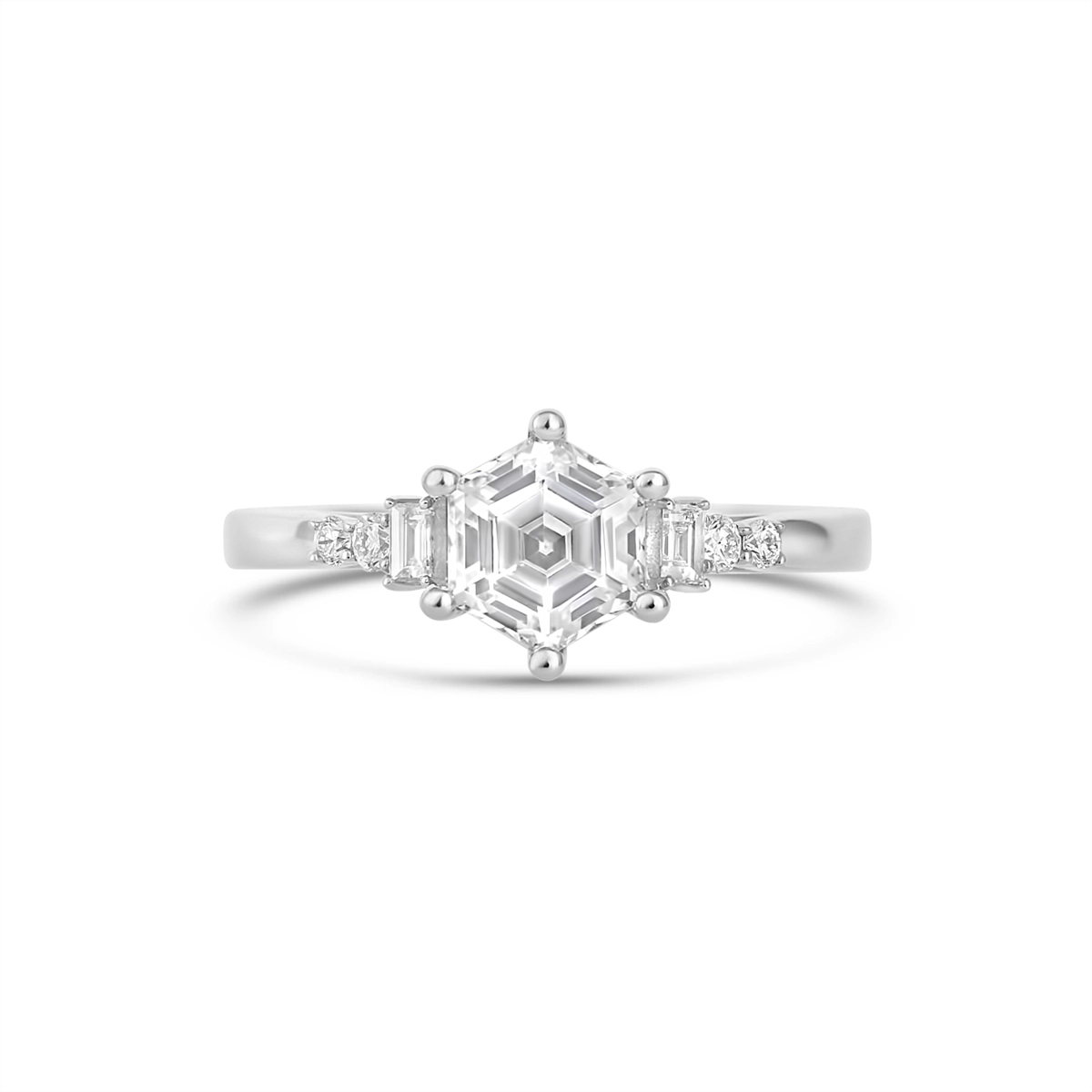 Little Bird Bridal 18K White Gold Diamond Semi-mount Ring