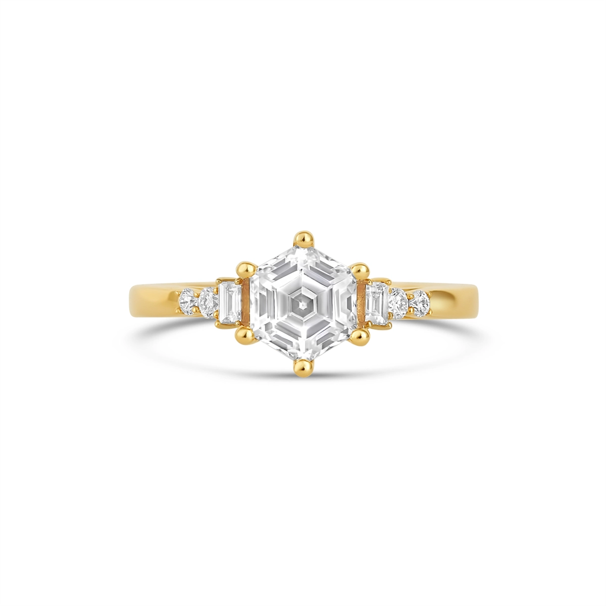 Little Bird Bridal 18K Yellow Gold Diamond Semi-mount Ring