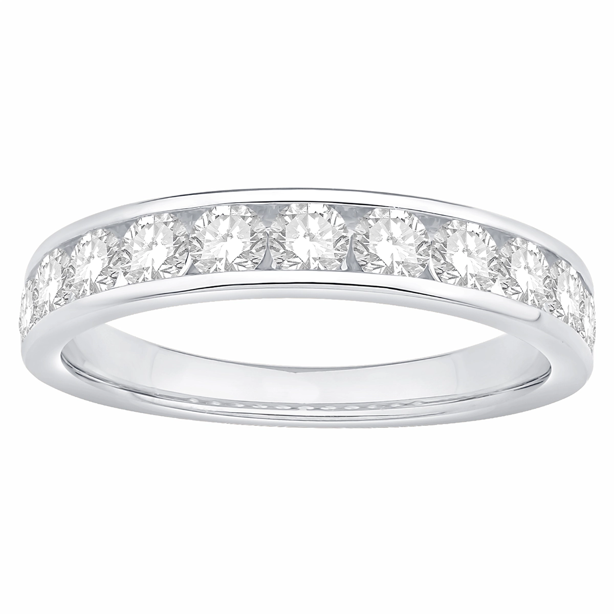 Platinum Channel Set Diamond Band