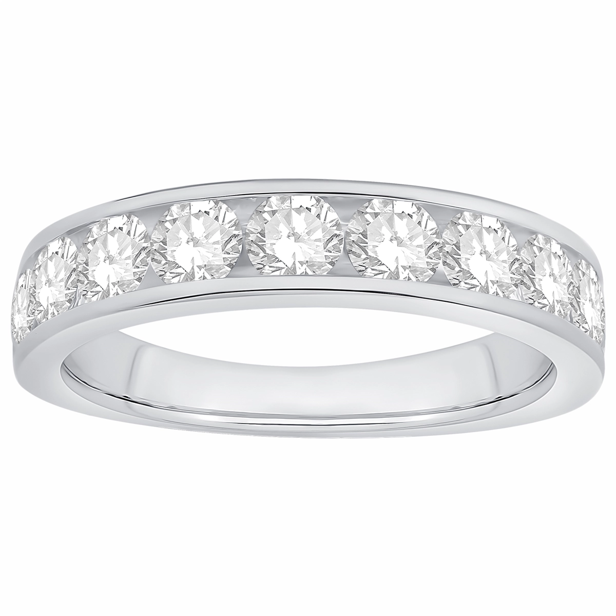 Platinum Channel Set Diamond Band