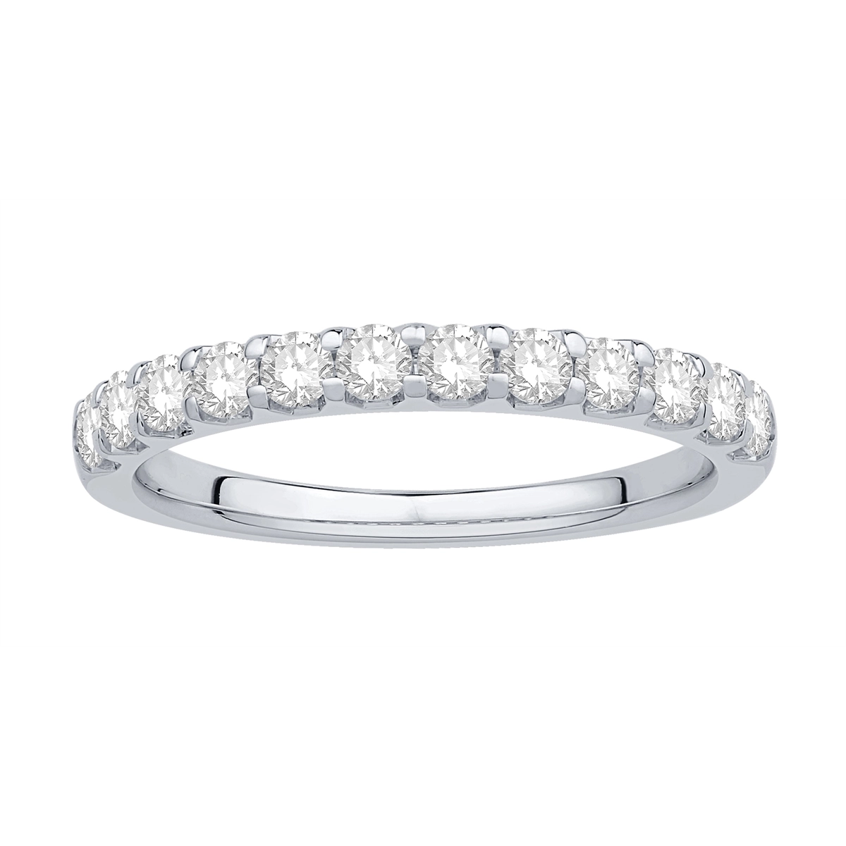 Platinum Diamond Band, Prong Set