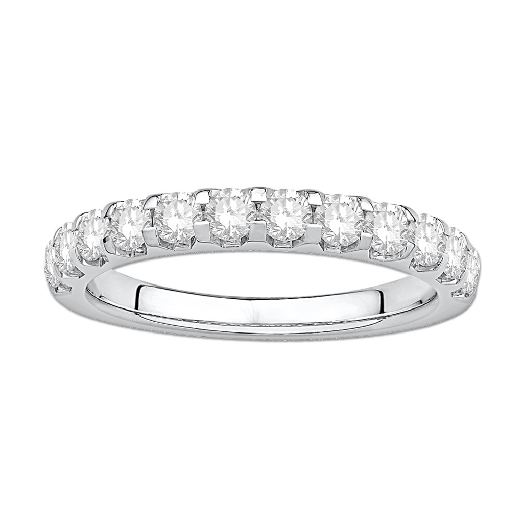 Platinum Diamond Band, Prong Set