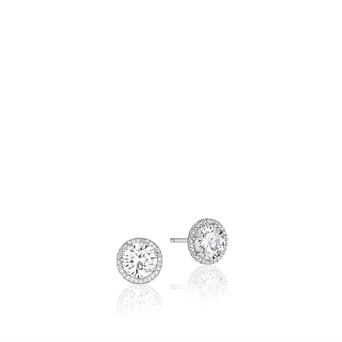 Tacori 14K White Gold Diamond Earring Mounts, 5.5mm