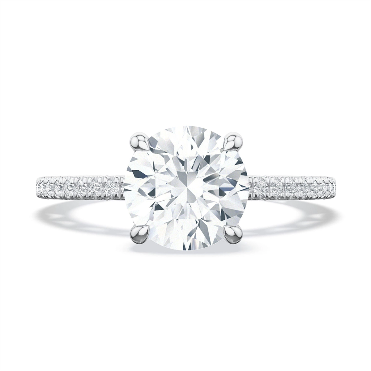 Tacori 18K White Gold Semi Mount Diamond Ring