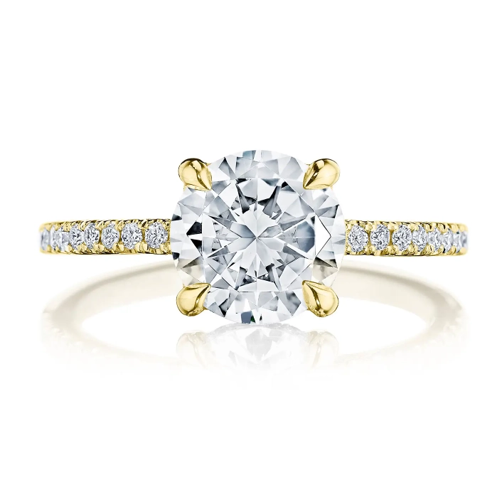 Tacori 18K Yellow Gold Semi Mount Diamond Ring