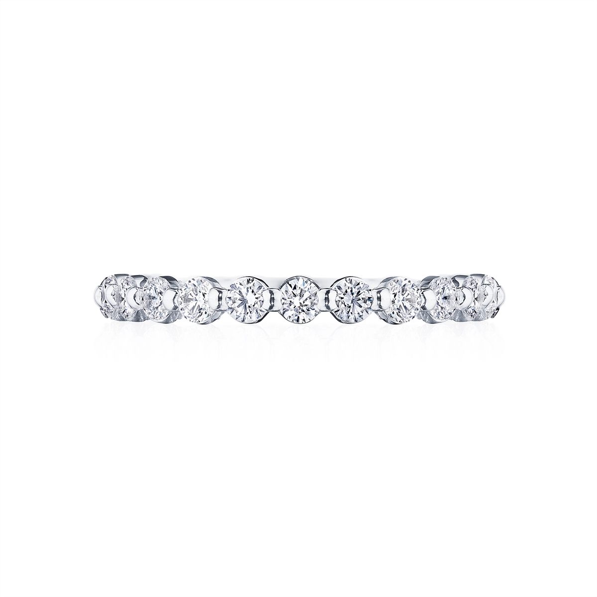 Tacori Sculpted Crescent 18K White Gold Diamond Band