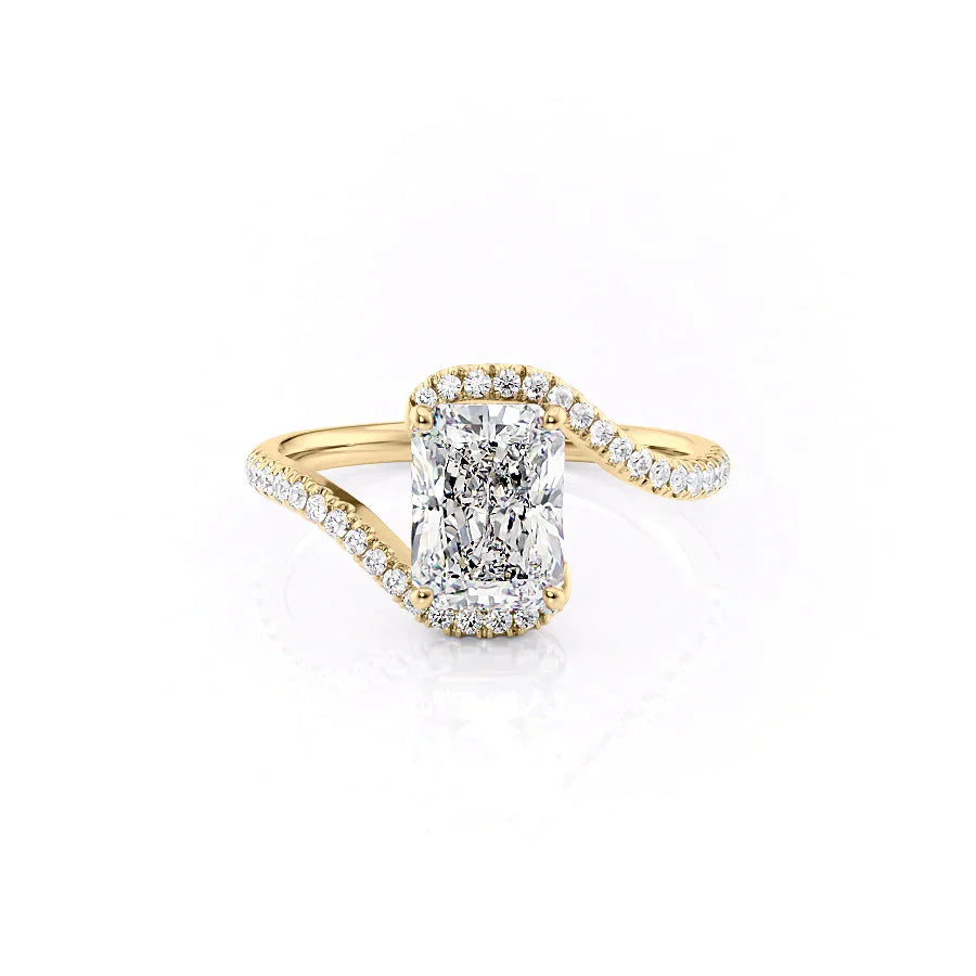 The Pave Skyler Set With A 1.5 Carat Radiant Lab Diamond