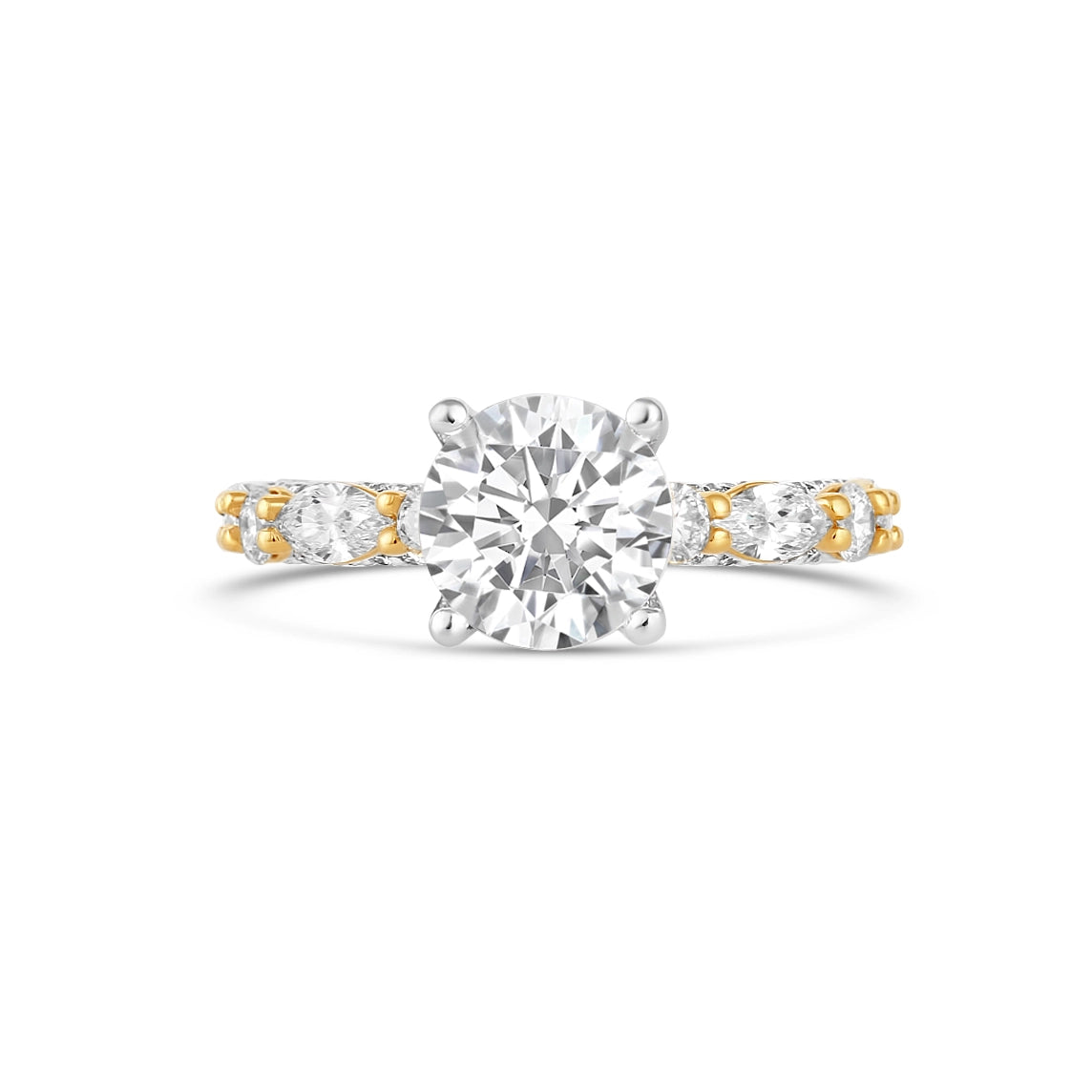 Verragio 14K Yellow and White Gold Diamond Semi-mount Ring