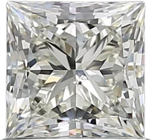 0.92 Carat K SI2 Princess Natural Diamond