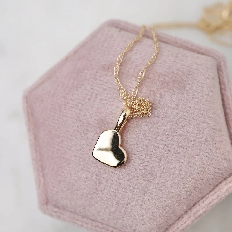 14k Gold Heart Pendant Necklace