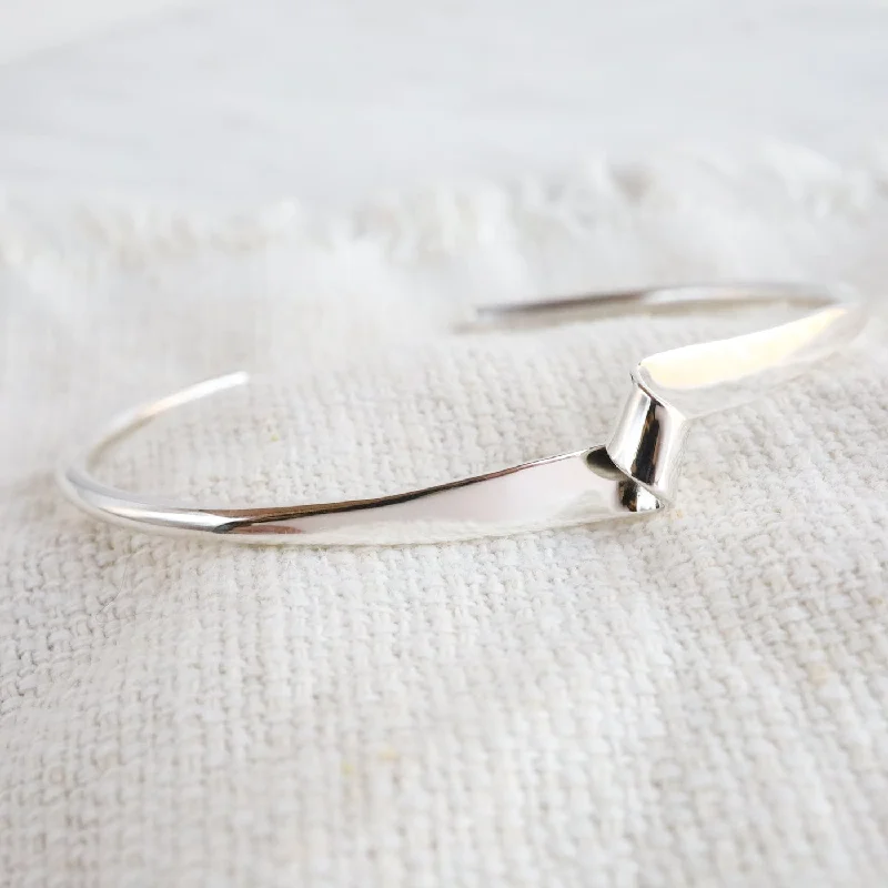 Sterling Silver Single Twist Cuff Bracelet