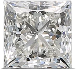 1.01 Carat H SI2 Princess Natural Diamond