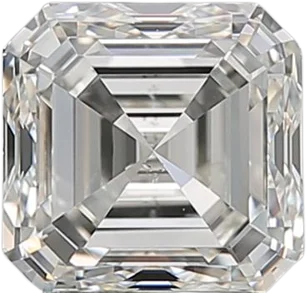 1.5 Carat K VS2 Asscher Natural Diamond