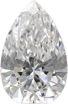 1.52 Carat F VVS1 Pear Natural Diamond