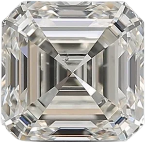 1.53 Carat K SI1 Asscher Natural Diamond