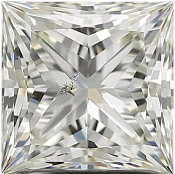 1.53 Carat K SI2 Princess Natural Diamond