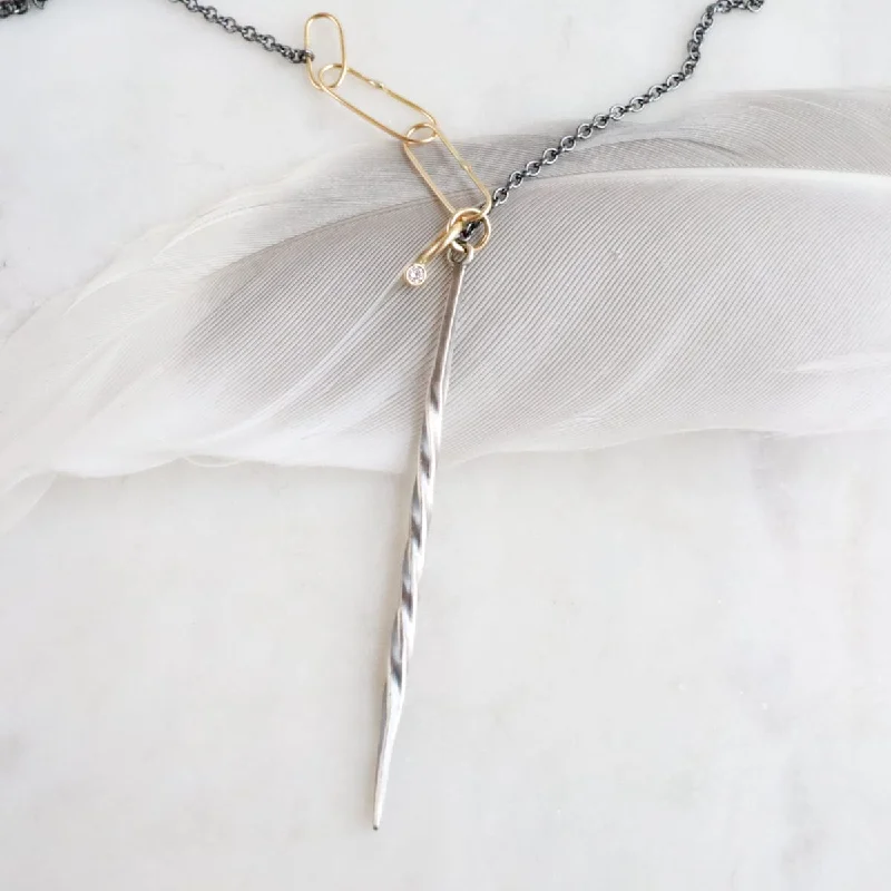 Spire Necklace White Diamond Necklace