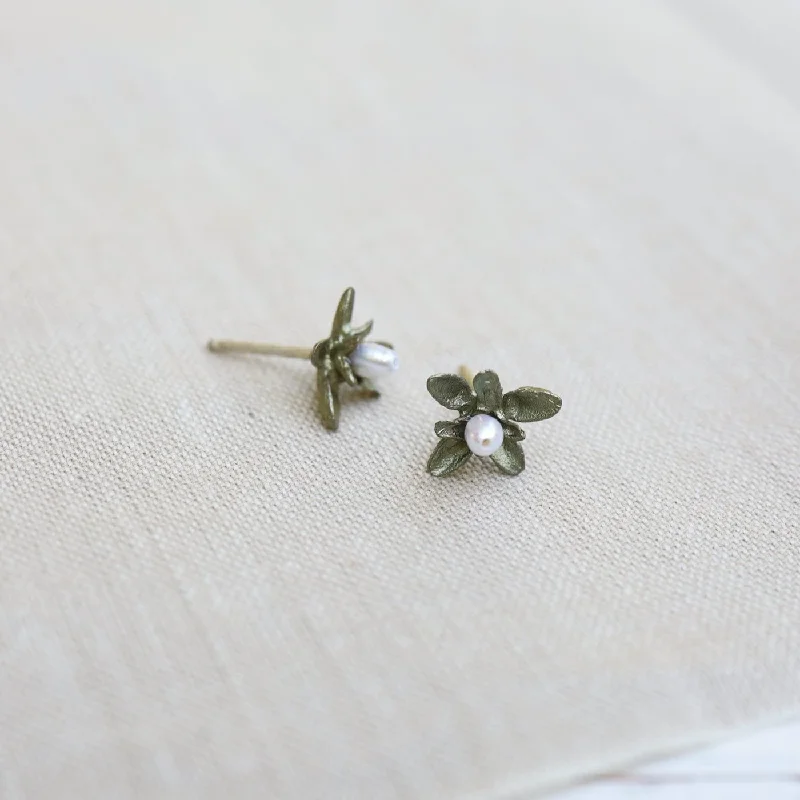 Flowering Thyme Stud Post Earrings