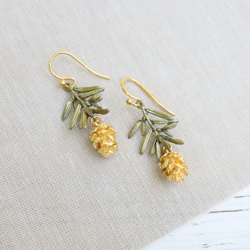 Pine Needle Drop Earrings