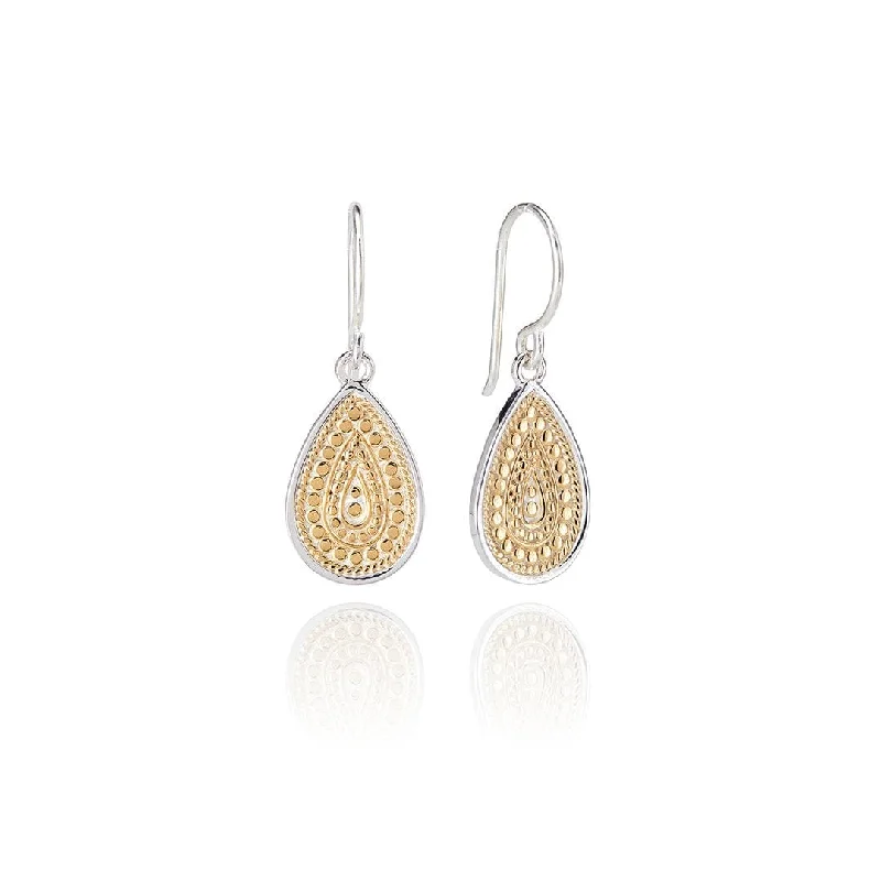 Dotted Teardrop Earrings - Gold & Silver