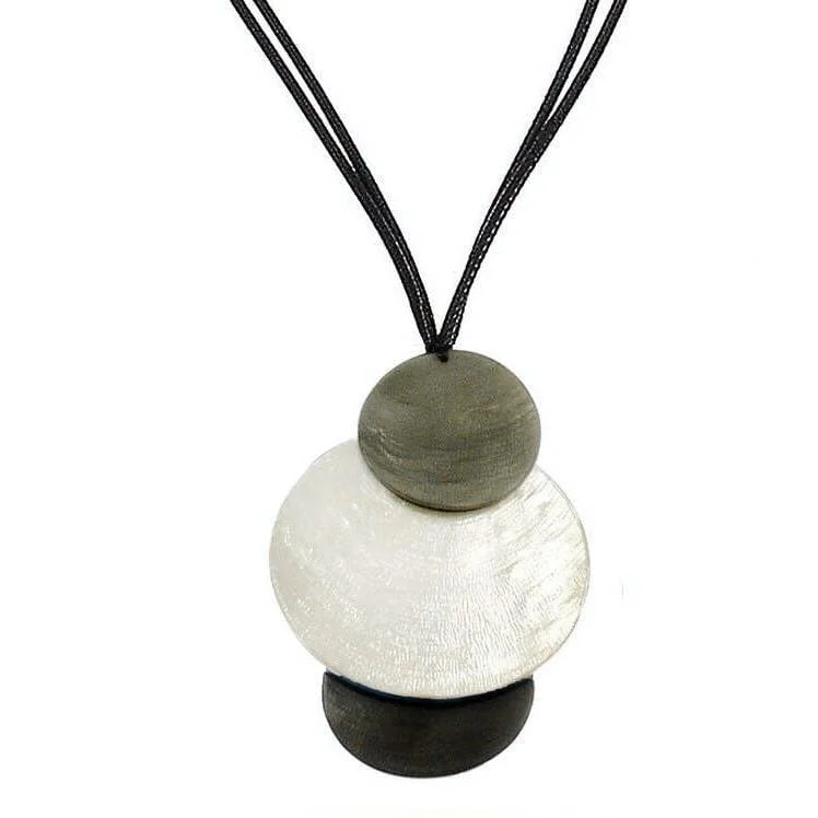 Three Piece Grey Combo Pendant Necklace