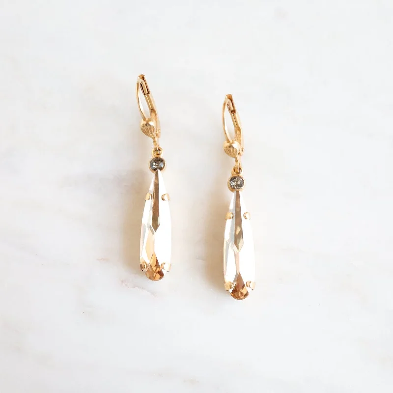 Champagne Fluid Teardrop Earrings