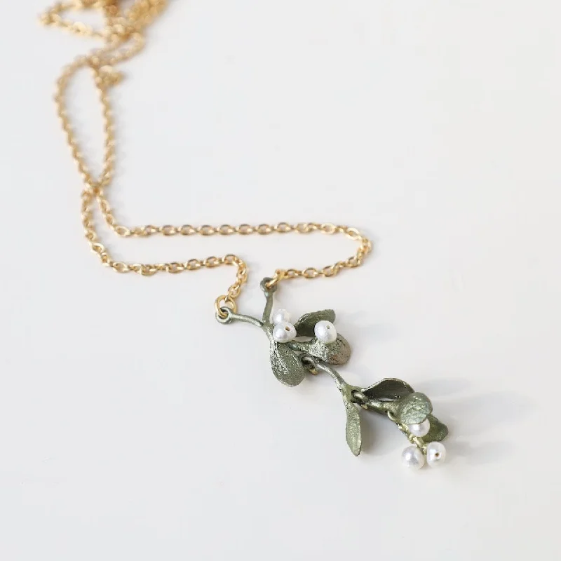 Mistletoe Pendant Necklace