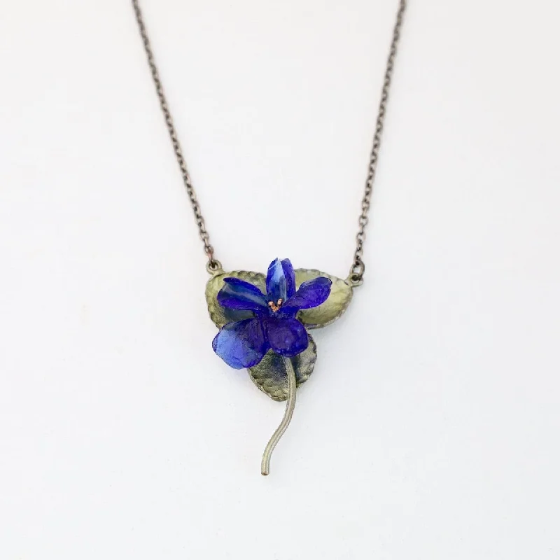 Wild Violet Dainty Pendant