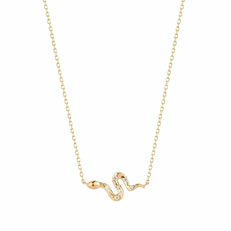 Diamond Snake Necklace