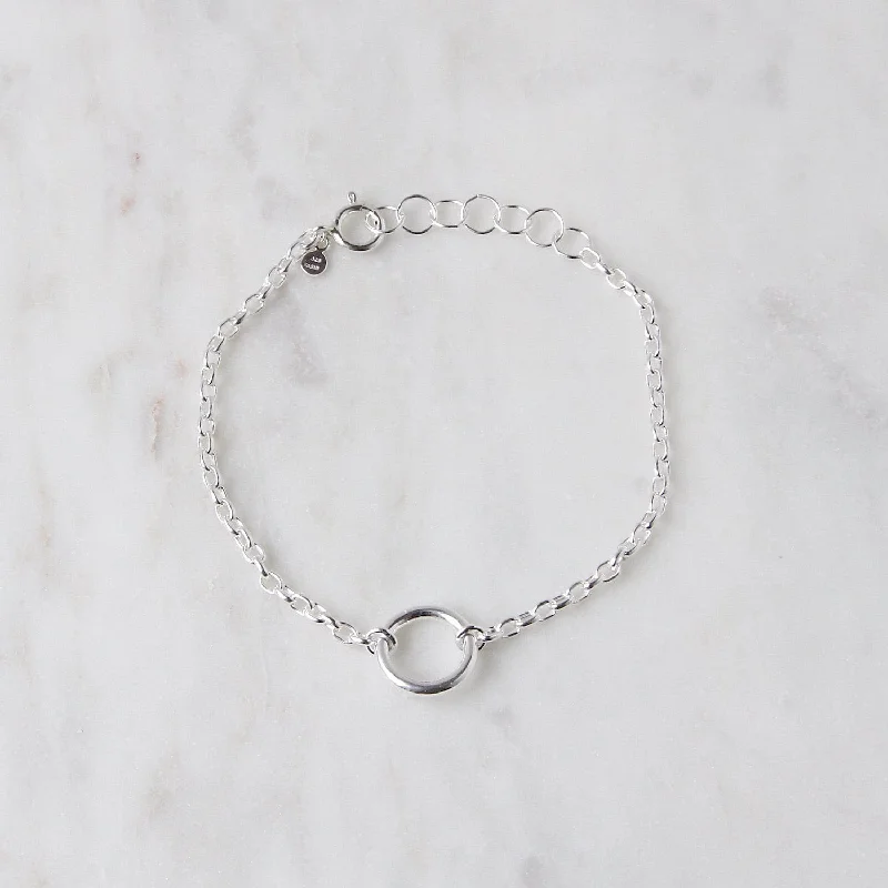 Sterling Silver Heavy Circle Bracelet