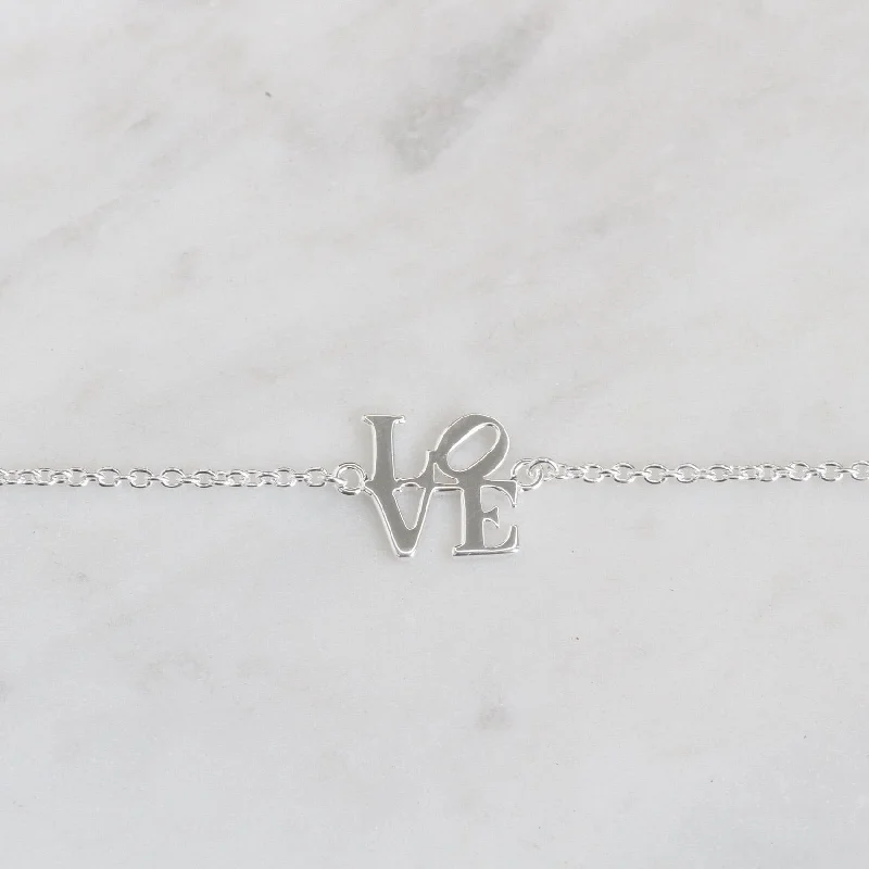 Silver Polished Mini LOVE Bracelet