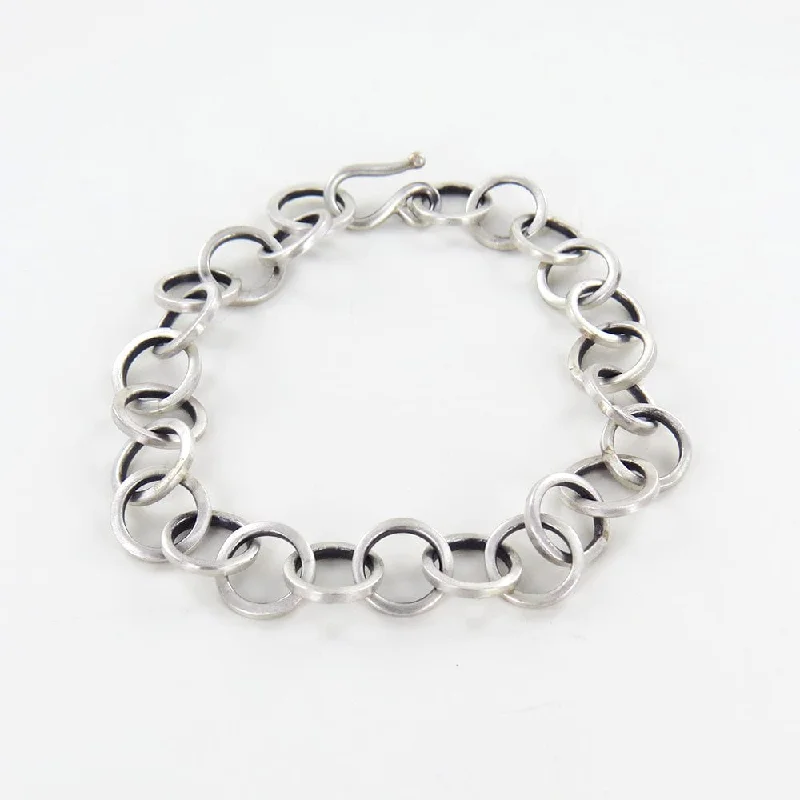 Circle Link Bracelet - Sterling Silver