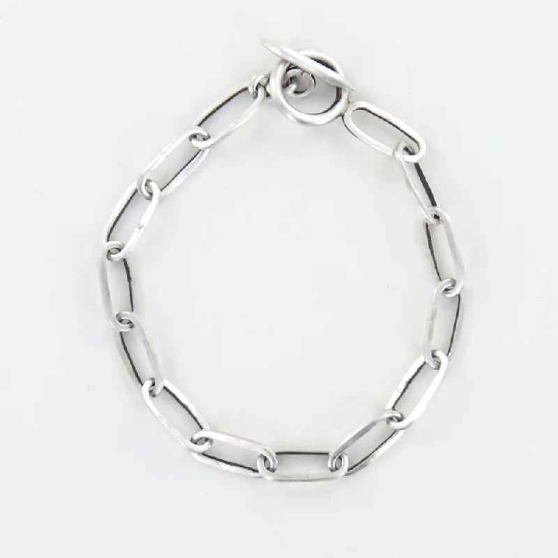 Long Oval Link Bracelet - Sterling Silver