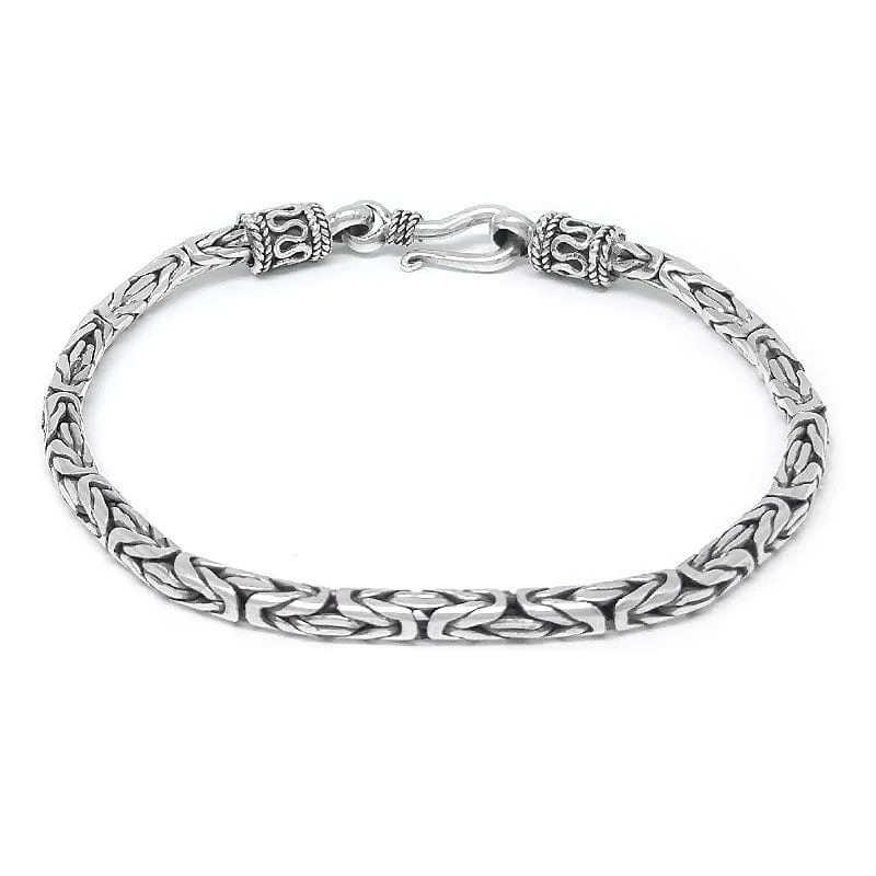 Traditional Small Link Sterling Silver Bracelet