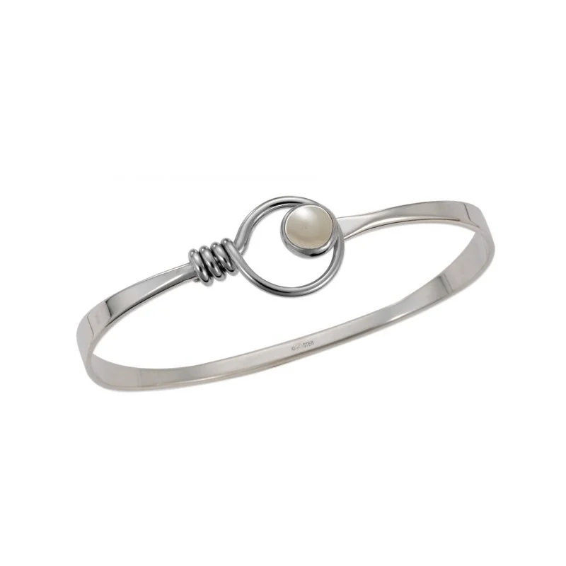 Grand Saratoga Bracelet in Sterling Silver with Cultured Pearl