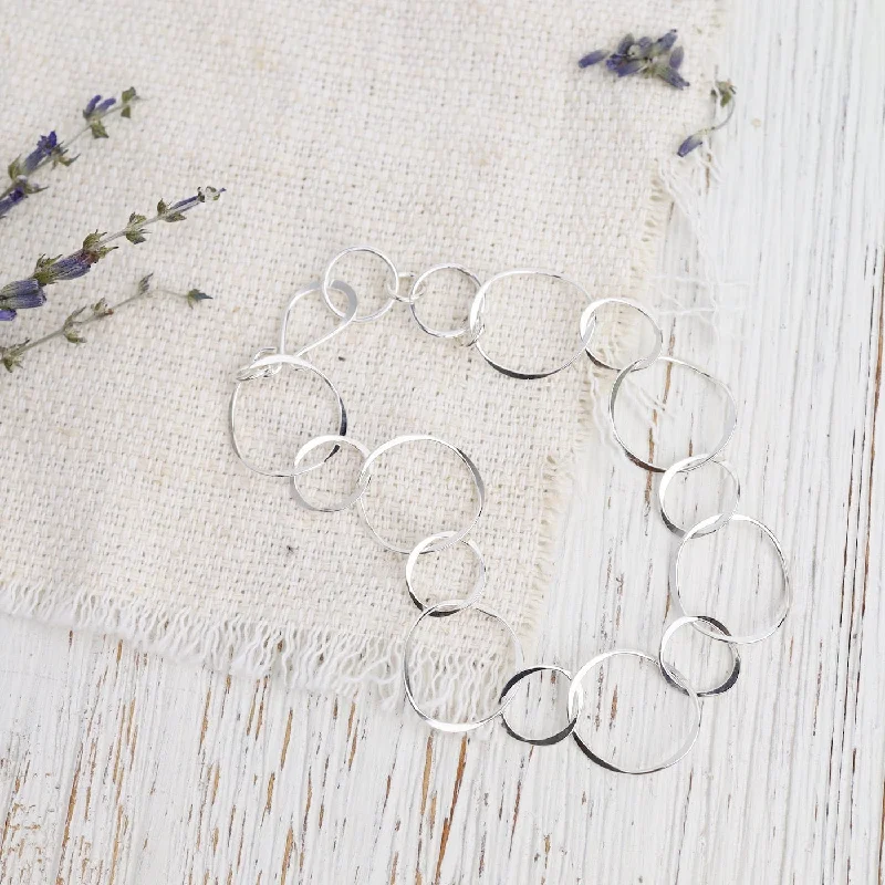 Sterling Silver Flat Open Link Bracelet