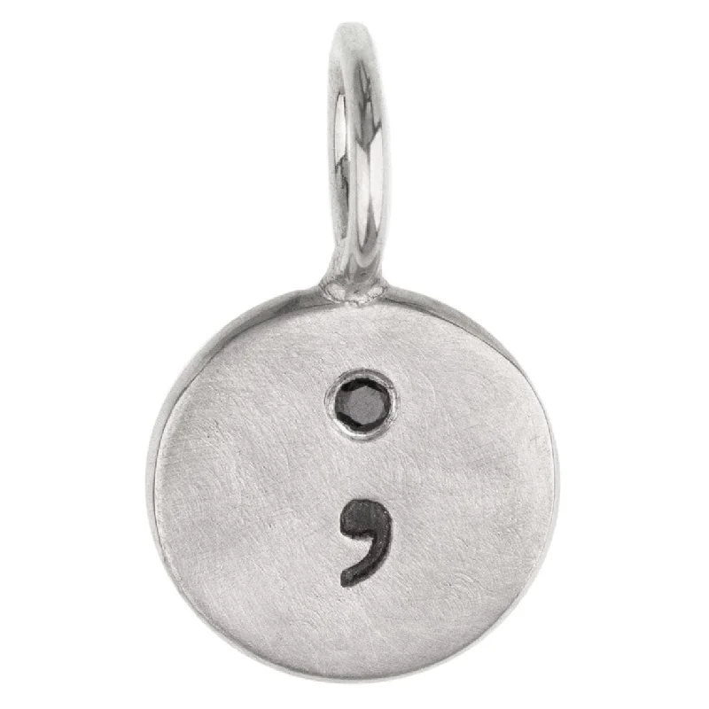 Semicolon Round Charm