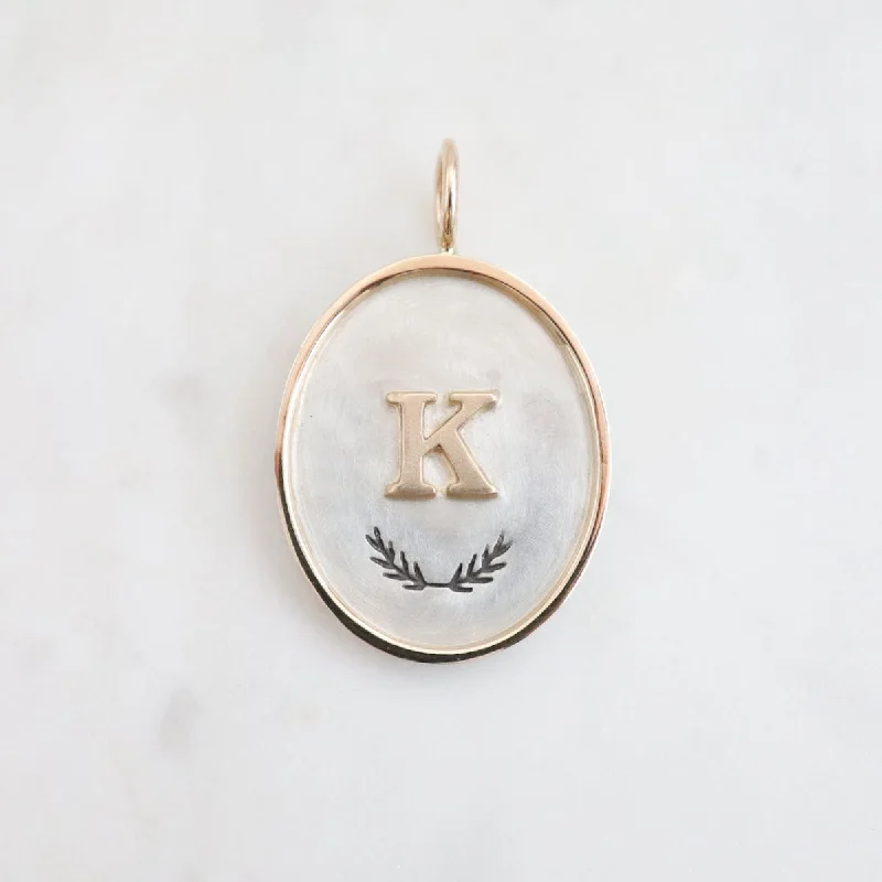 Initial Oval Charm