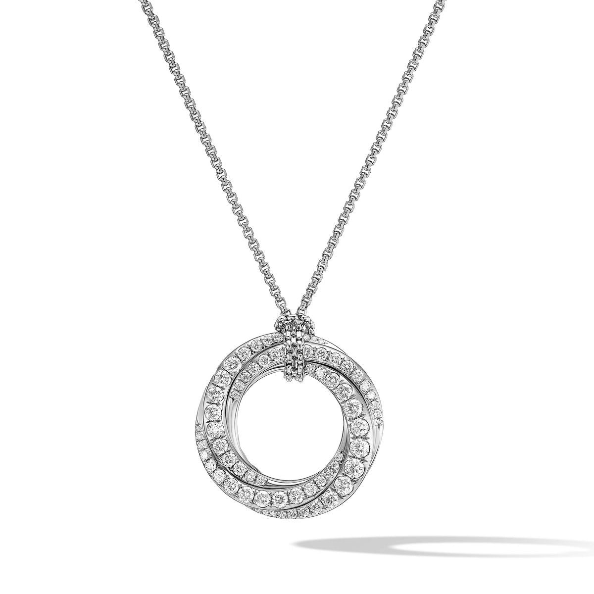 David Yurman 21mm Crossover Diamond Necklace