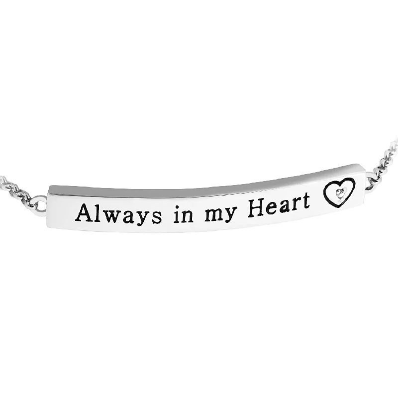 Diamond 'Always in My Heart' Pendant Necklace, Rhodium Plated Sterling Silver, 18"